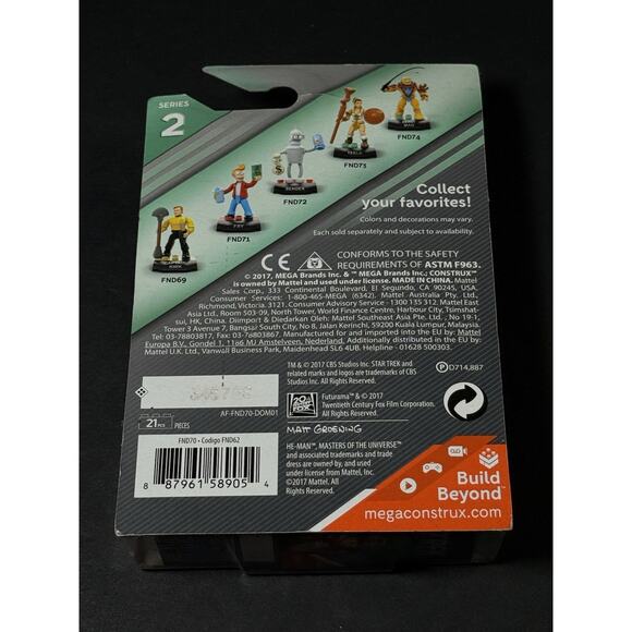 Star Trek Mega Construx Commander Spock Figure Series 2, We Ship Daily Mon-Sat - Picture 4 of 4